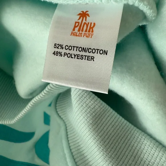 Pink Palm Puff Classic Puff Hoodie in Mint Breeze size Small - Picture 8 of 10